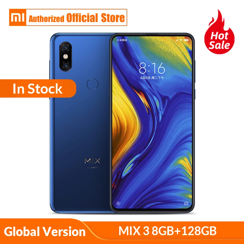 Новый Xiaomi mi x 3 8 GB 128 Snapdragon 845 6 39 ''AMOLED мобильный телефон 2 фронтальные и задние