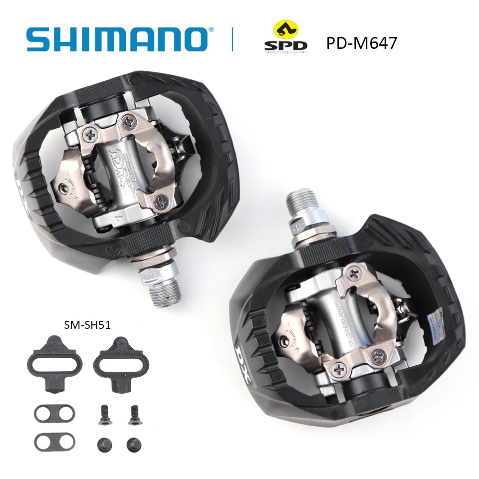 shimano m647 spd mtb pedals