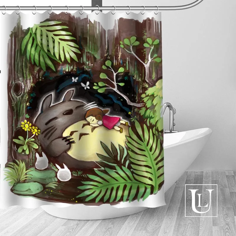 Большая распродажа новинка Современная душевая занавеска My Neighbor Totoro с крючками