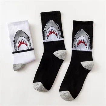 

Men Casual Cotton Socks Cartoon Fashion Hip Hop Socks New Women Socks Skateboard Sporty Korea Animal Shark Socks For Unisex Meia