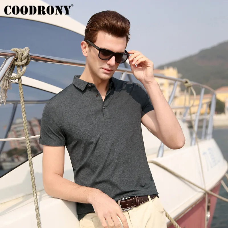 COODRONY T Shirt Men Business Casual Classic All-match Tee Shirt Homme Summer Soft Cool Short Sleeve T-Shirt Men Clothing S95076