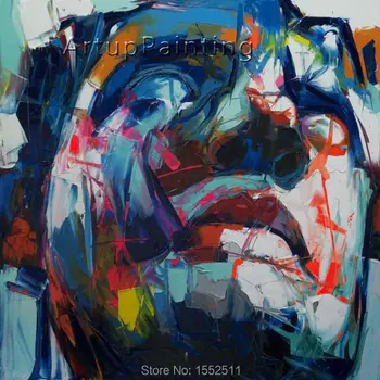 

Palette knife painting portrait Palette knife Face Oil painting Impasto figure on canvas Hand painted Francoise Nielly 14-24