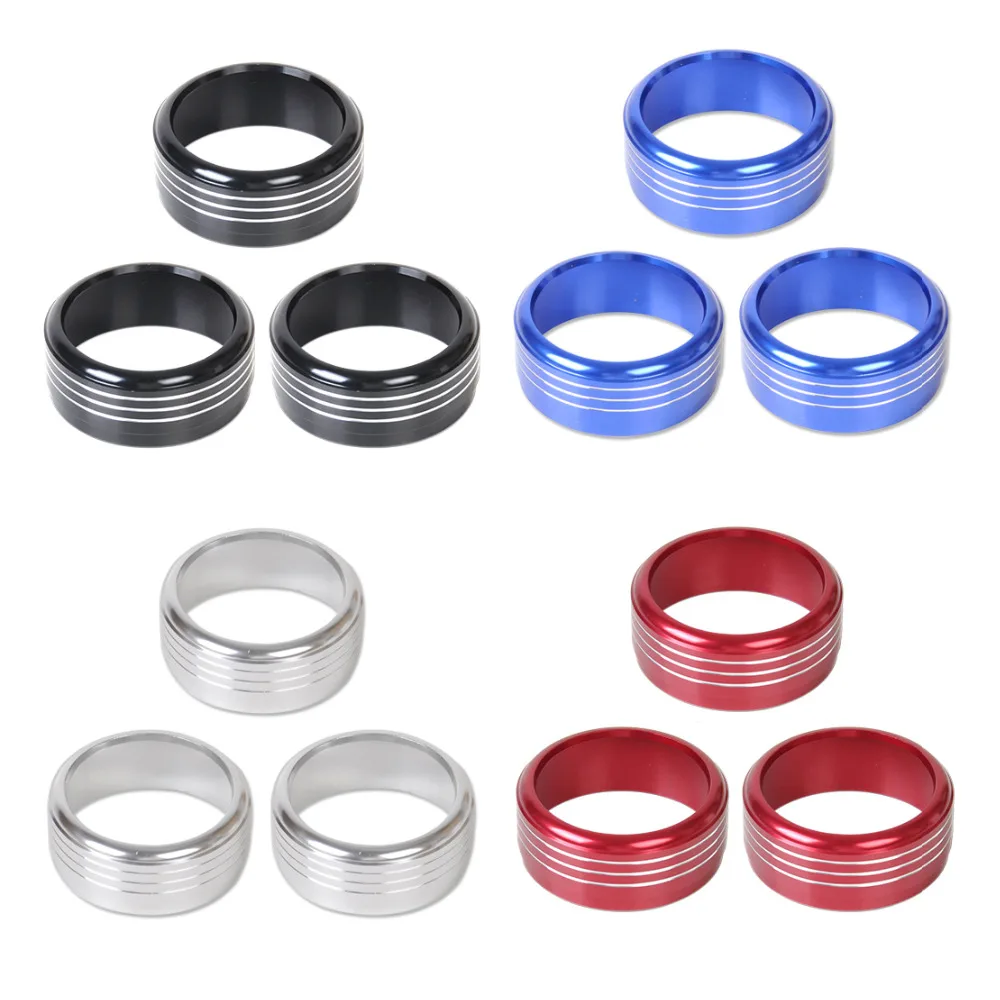 

CITALL New 3pcs High Quality Aluminum Alloy Air Conditioning Button Cover for Subaru Forester XV Impreza 2012 2013 2014 2015