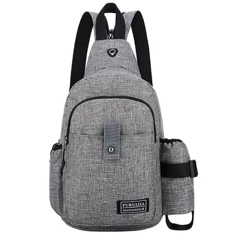 

Casual Solid Color Men Oxford Cloth bolsos de mano Chest Bag Wild Small Bag Fashion Pockets men shoulder bag saccoche homme #C