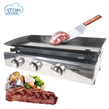 

3 Burners Luxury Outdoor LPG Gas BBQ Grill Stainless Steel 304 And Enamel BBQ Grill Outdoor Household / Commercial Smokeless
