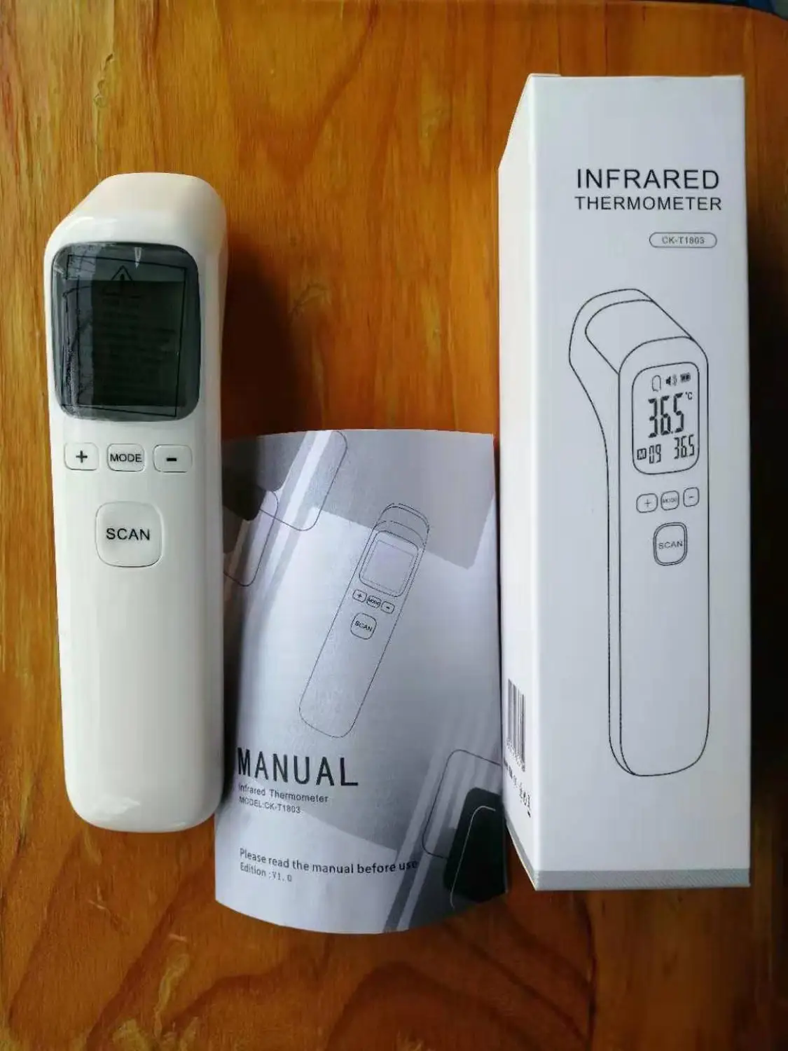 Медицинский инфракрасный термометр, термометр для лба, детский лазерный термометр, цифровой термометр, бесконтактная температура тела - Цвет: without cloth bag