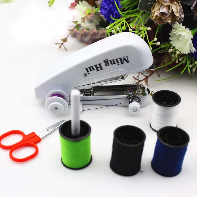 

Sewing machine set New Design High quality Useful Portable Needlework Cordless Mini Hand-Held Clothes Fabrics Sewing Machines