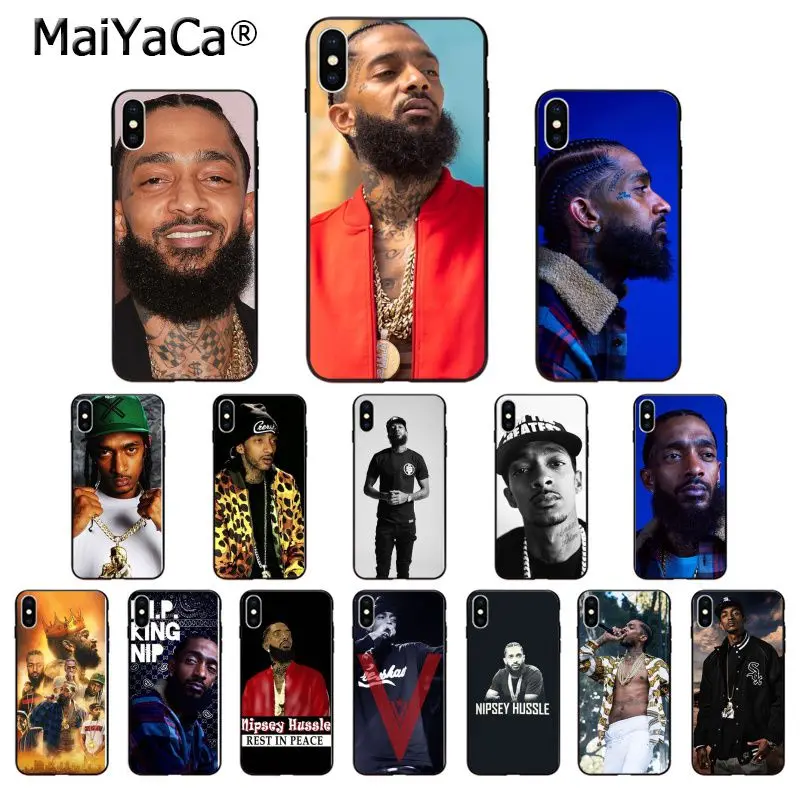 

MaiYaCa Rapper Nipsey Hussle TPU Soft Phone Accessories Phone Case for Apple iPhone 8 7 6 6S Plus X XS MAX 5 5S SE XR Cellphones