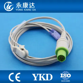 

2pcs/pack Ear clip spo2 sensor 3m 10pin for Hellige patient monitor
