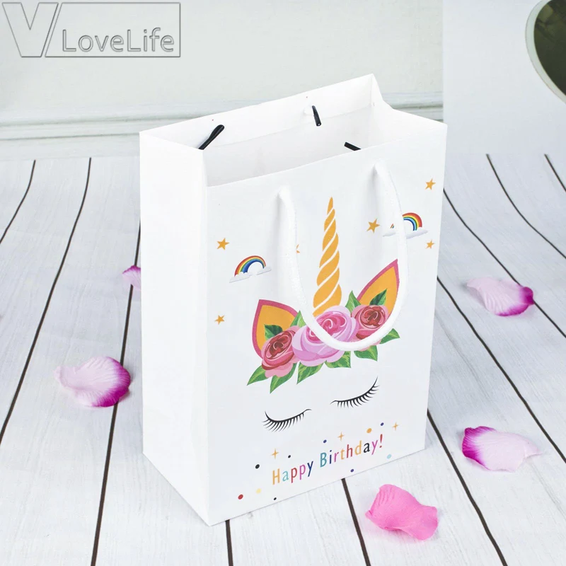 

Unicorn Gift Box Paper Birthday Gift Bag Unicornio Favors Birthday Party Gift Bag Wrapping Unicorn Party Supplies