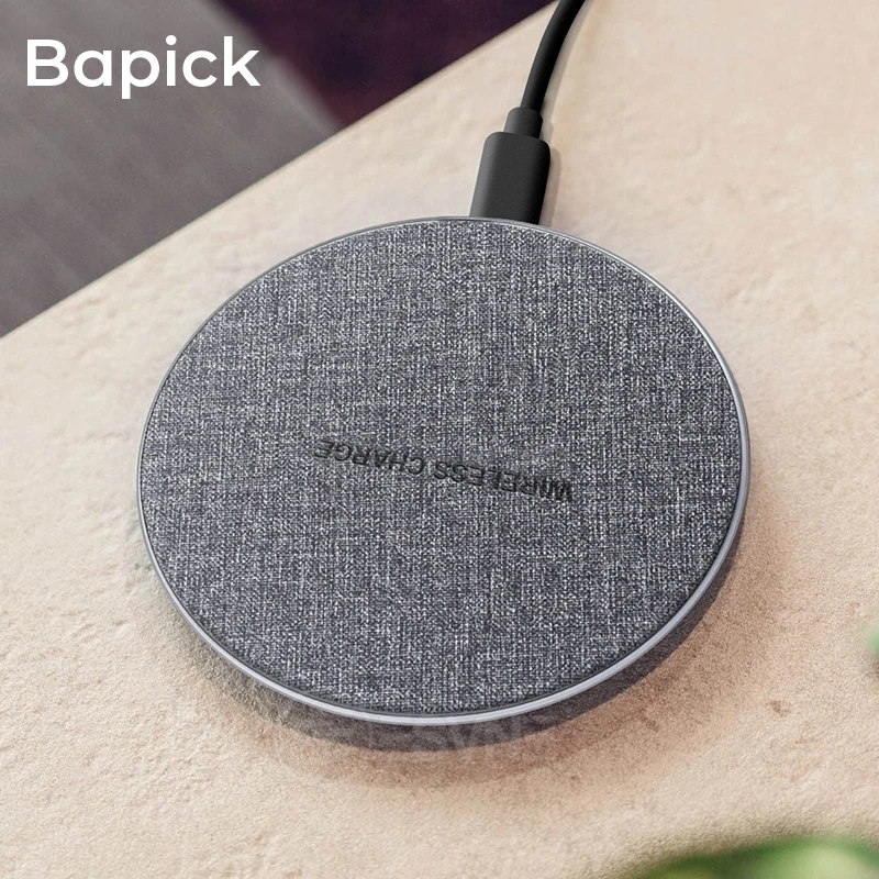 

Bapick Qi 5W Fast Wireless Charger for iPhone XR X XS MAX 6 7 8 Plus for Xiaomi redmi note 7 Samsung S8 S9 Note Charging USB Pad