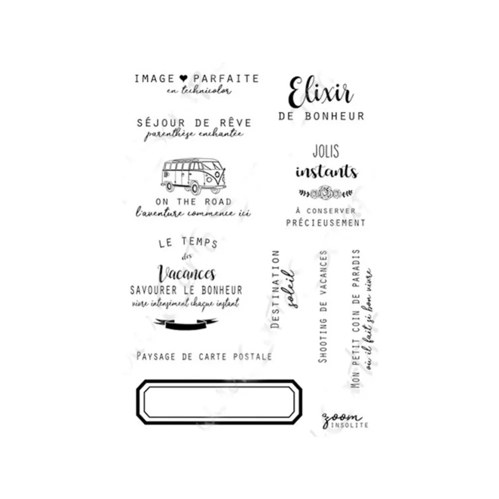 

French Travel Transparent Clear Stamp for Scrapbooking Paper Cards Making