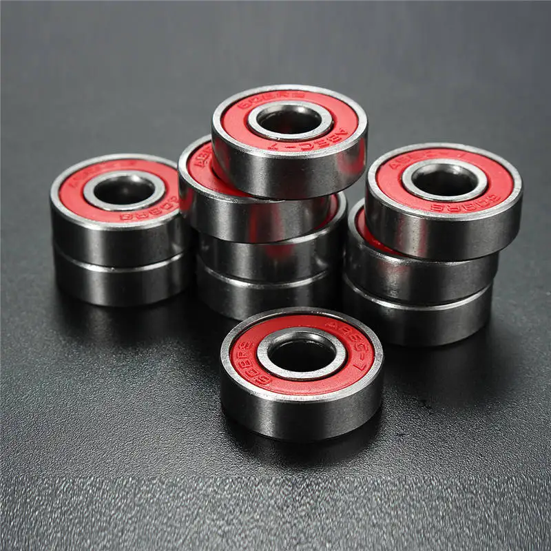 Professional 10 PCS ABEC 7 608RS Skate Scooter Skateboard Wheels Spare Bearings Ball Roller Highest Precision Shafts