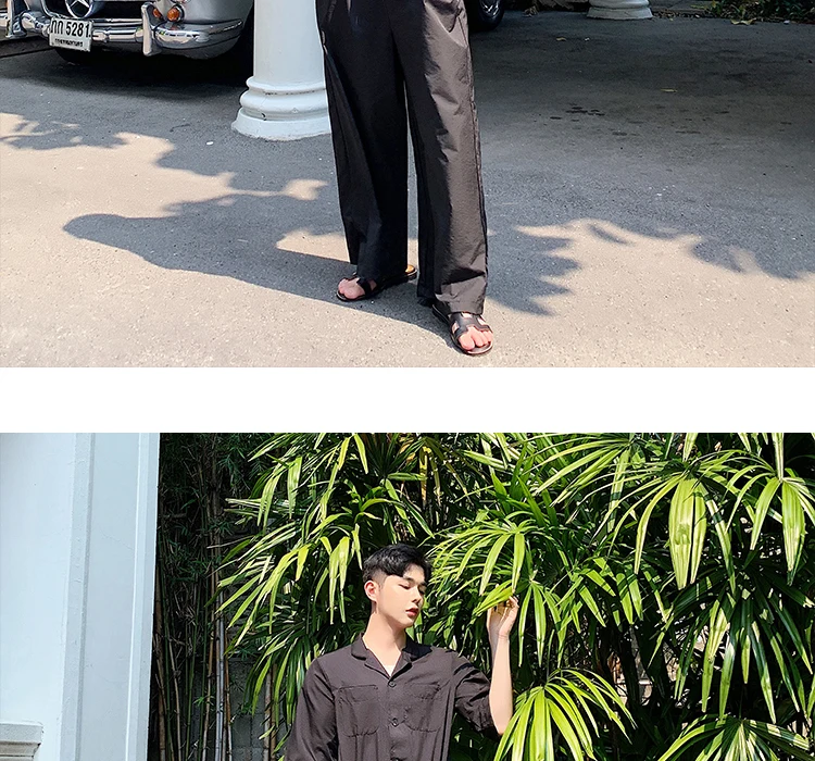 Для мужчин и женщин повседневные свободные комбинезоны хаки черные брюки Япония уличная винтажная мода мужской комбинезон широкие брюки Пара рубашка