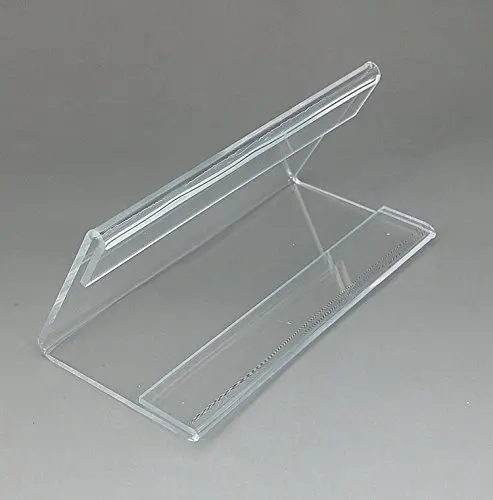 XRHYY Multi Size Acrylic V Shape Office Desktop Sign Display Price Name Business Card Label Nameplate Table Number Holder Stand