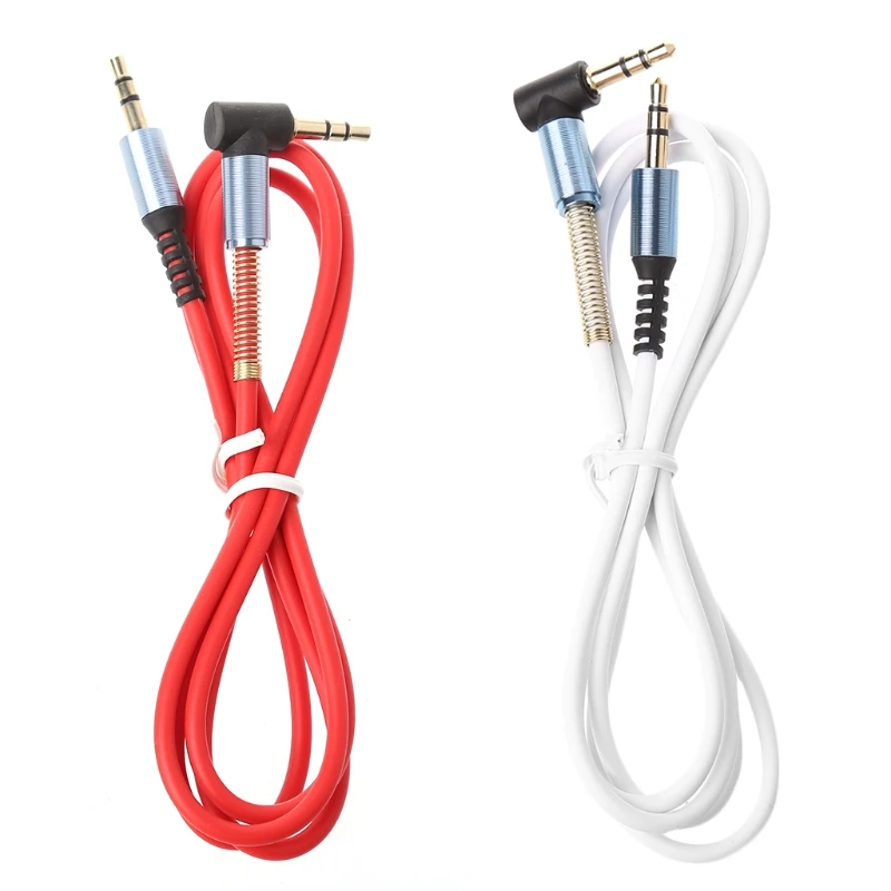 

3.5MM Jack 90 Degree Right Angle Male To Straight Male Audio Stereo Aux Cable 1M