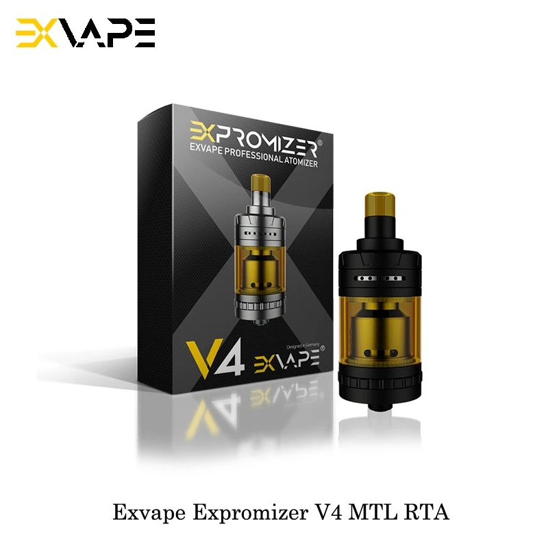 Электронная сигарета Exvape Expromizer V4 MTL RTA 23 мм Диаметр 2 мл Ёмкость один Головка Катушки RTA 510 нить жидкостью Vape испаритель комплект
