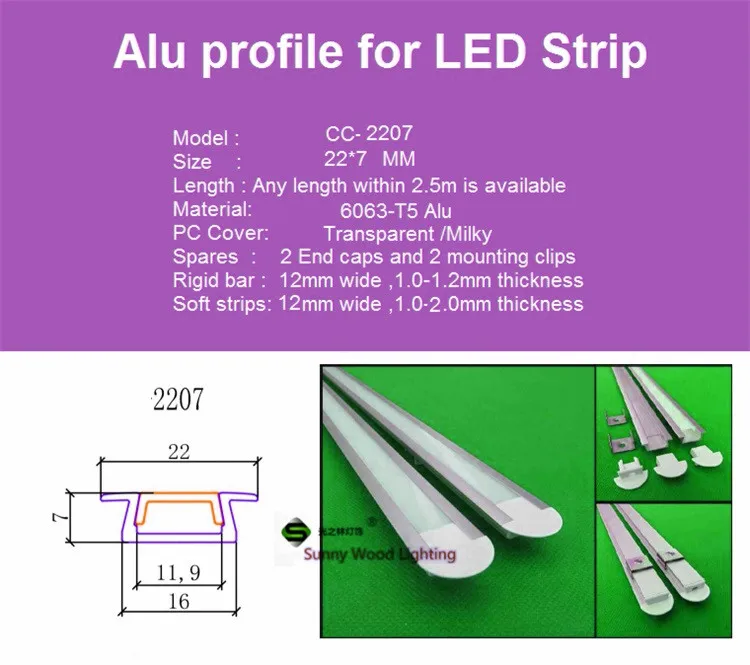 Comprimento do Perfil de Alumínio Barra de Luz para 3528 Construído em Canal 10 40 Pçs e lote 80 Polegada e 2 m 2 m Levou 5050 5630 12 V e 24 v Tira Tira Duro 2 High Quality hard strip