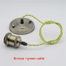 E27 Алюминий тела патрон+ скрученный плетеный кабель для 110 V 220 V led/Лампа накаливания(Эдисона) Винтаж Ретро Настенный декор подвесной светильник