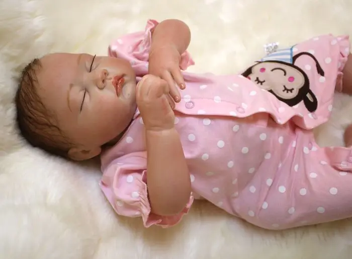 Поддельные Детские Куклы Силиконовые 2" Спящие новорожденные дети куклы ткань тела настоящие Детские куклы для детей подарок bebe alive bonecas reborn