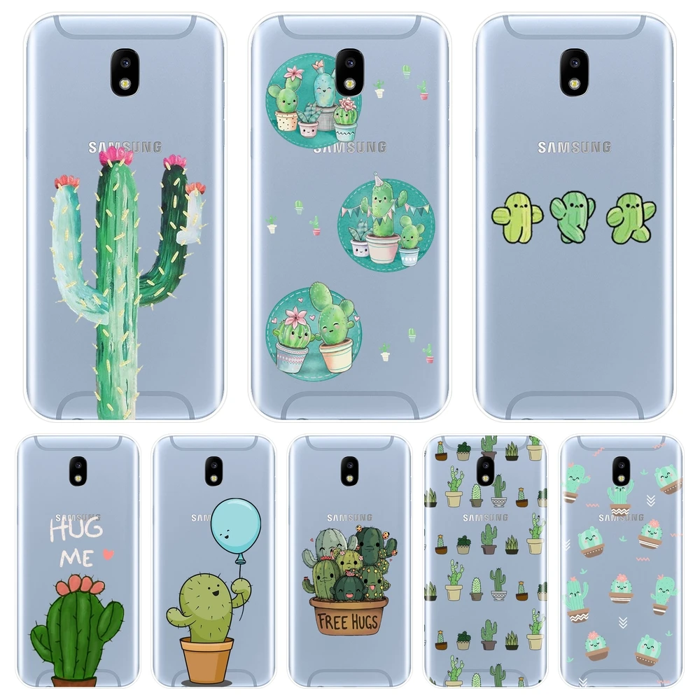 

Cactus Back Cover For Samsung Galaxy J4 J6 J8 Plus 2018 J2 J5 J7 Prime Silicone Phone Case For Samsung J3 J5 J7 2015 2016 2017