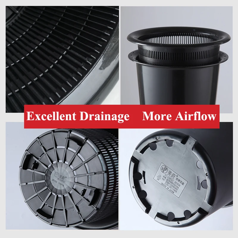 Meshpot 5 6 8 Inches Plastic Orchid Pot With Holes,Flower Pot Planter Pot Garden Pot Orchid Planter Container,Excellent Drainage