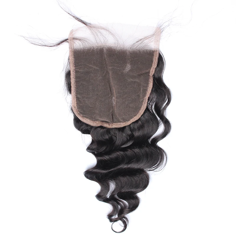 

5x5 Lace Closure Pre Plucked Hairline With Baby Hair Brazilian Loose Wave Hair Bleached Knots 100% Human Hair Ever Beauty Remy