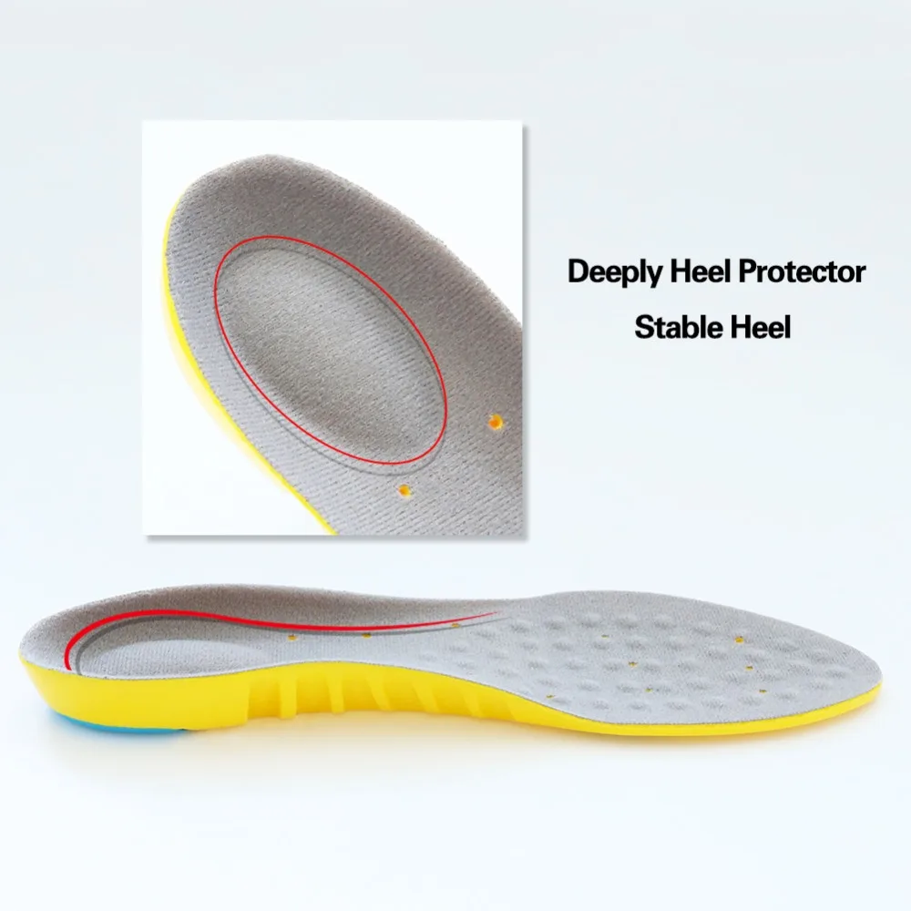 3ANGNI PU Free Size Massage Shock-Absorbant  Breathable Sport Arch Support Sport Insole For Women Men Shoes  Insert Pad