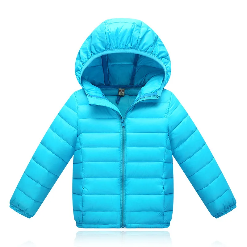 Новинка года Куртка для мальчиков и девочек пальто для мальчиков зимние полосатые Куртки пальто для девочек Одежда для мальчиков - Цвет: blue