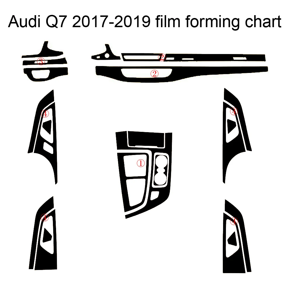 Для Audi Q7 2005 2019 внутренняя панель Центрального управления Ручка двери 3D/5D