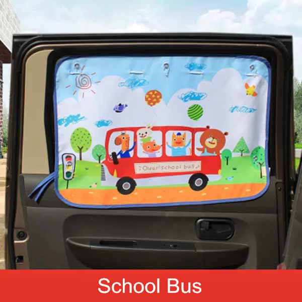 Cartoon Car Curtains Side Window Sunshade Rear Windows Protection