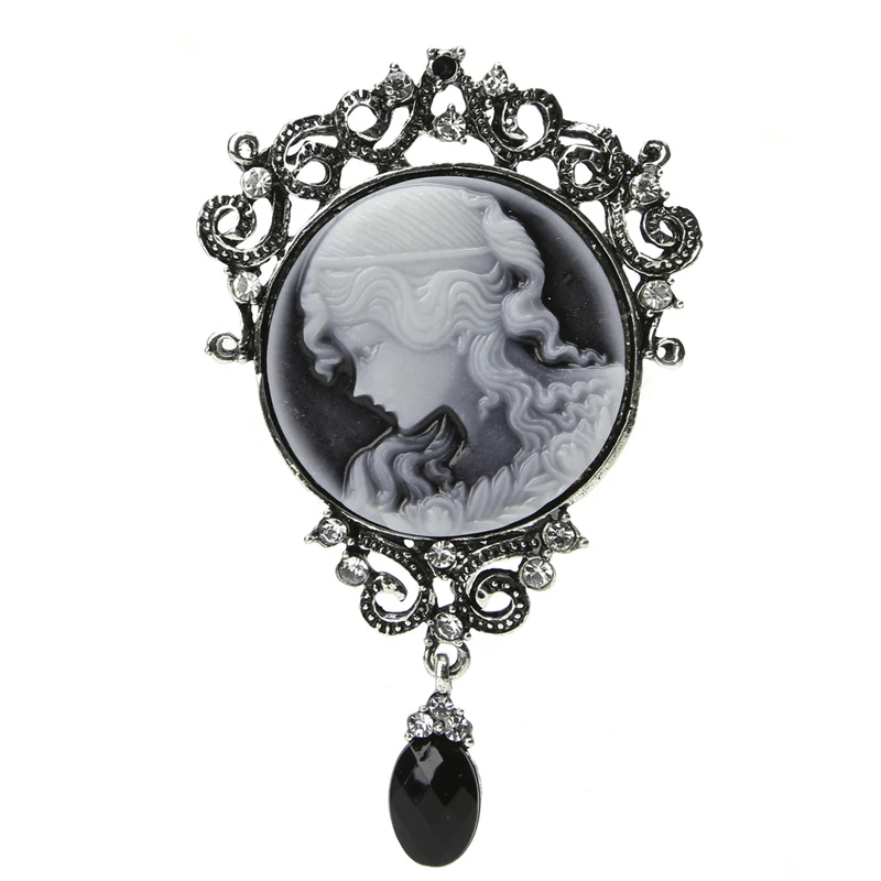 

Vintage Goddess Brooch Pin Elegant Victorian Jewelry Antique Cameo Badge Pendant Fashion Christmas Gift broches rozet brosche