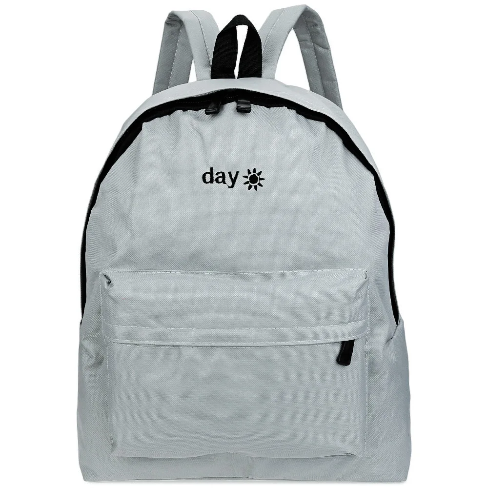 Portable Embroidery Lover Backpack Sun Moon Student Book Rucksack Day
