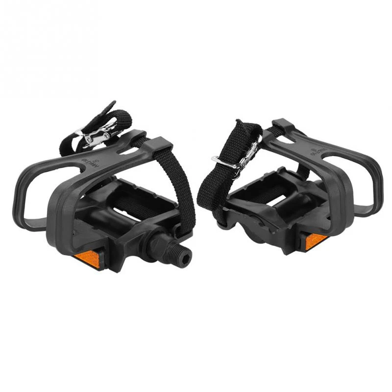 bike pedals with toe clips and straps