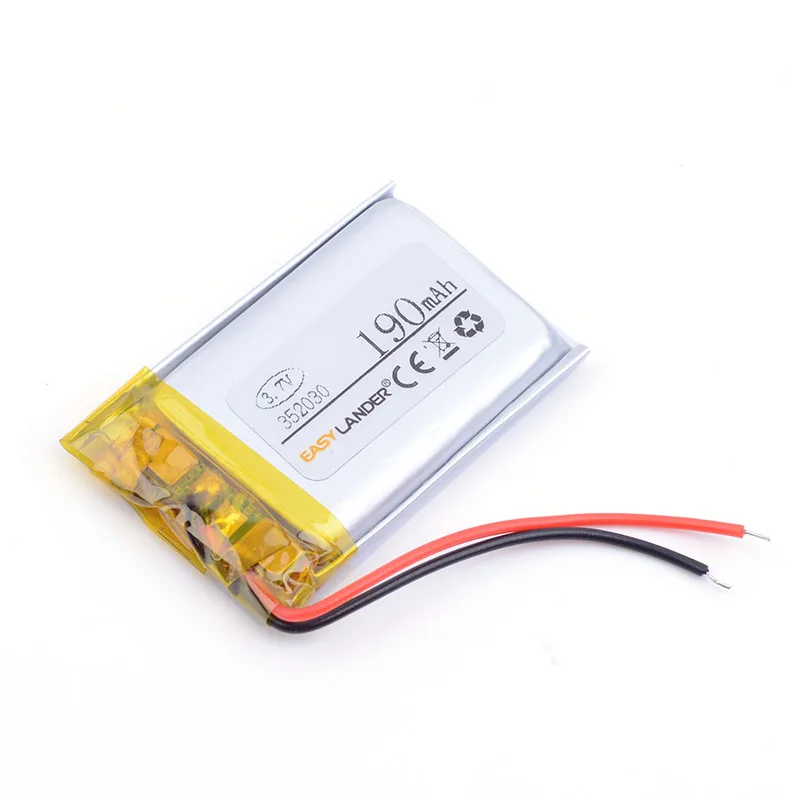 Литий-ионная полимерная аккумуляторная батарея 3 7 v 352030 190MAH литиевая для MP3 GPS MP4
