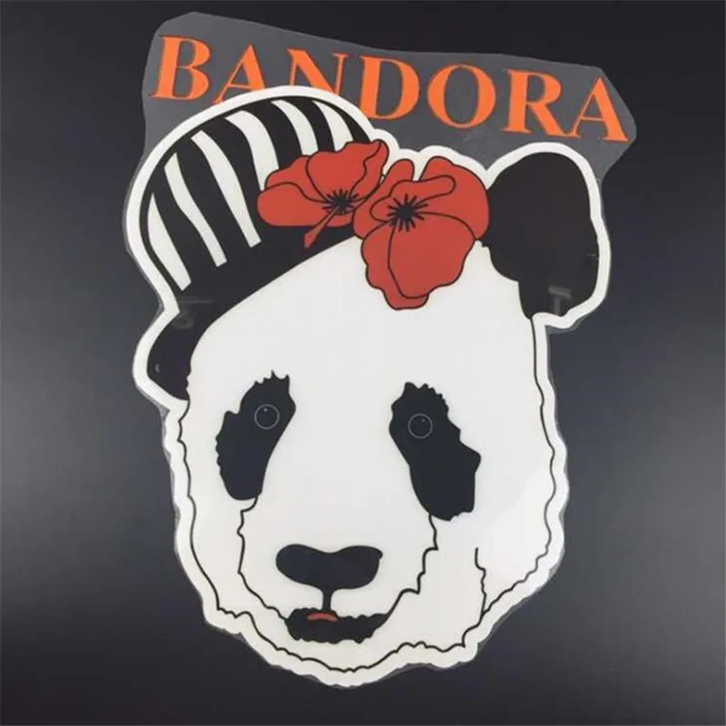 

Fashion Street icon 300mm panda Patch Printing Stickers Logo Iron on transfer thermocollants t-shirt Patches for clothes