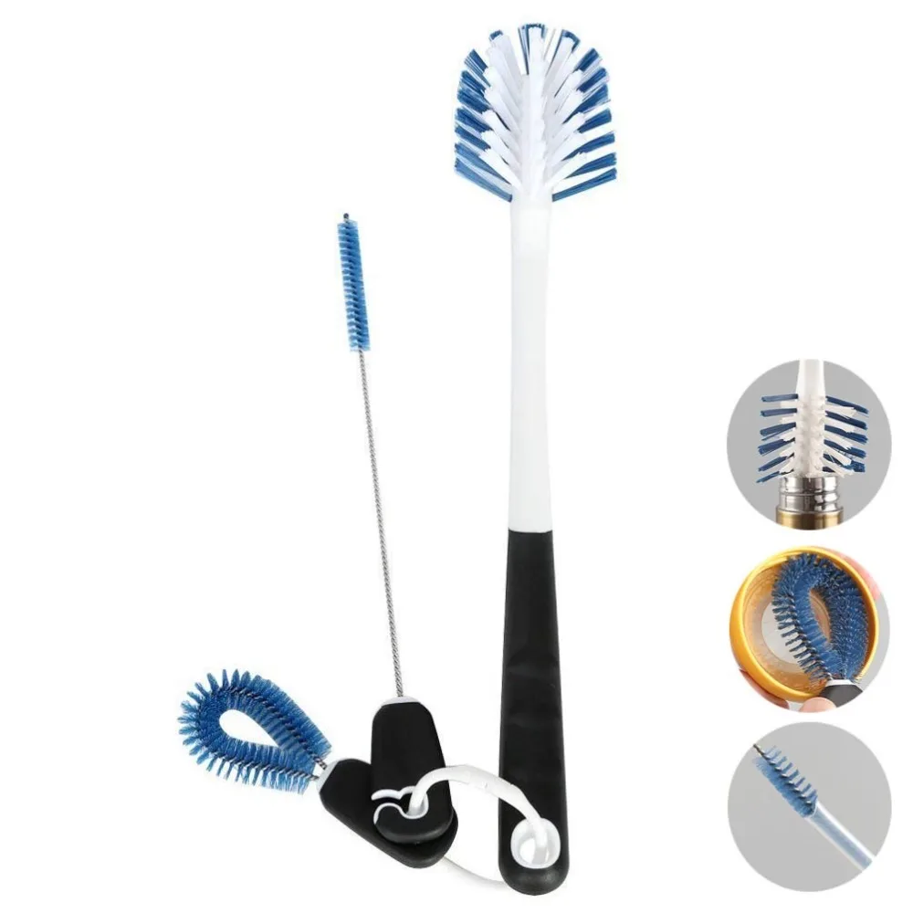 3Pcs/set Water Bottle Cleaning Brush set.Perfect for Sport Water