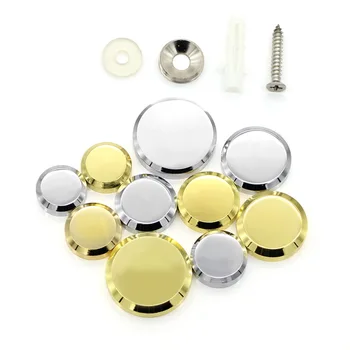 8Pcs Circular Bevel Edge Glass nail Solid Copper Decorative Nail Mirror Fixing Screws t Advertisement nail Fittings Screw Cover 80sets stainless steel mirror nail decorative screw cover caps hotsale with factory price 16mm