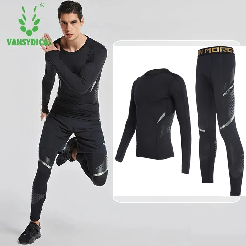 VANSYDICAL 2018 Бег спортивные Костюмы Для мужчин сжатия Колготки для новорождённых