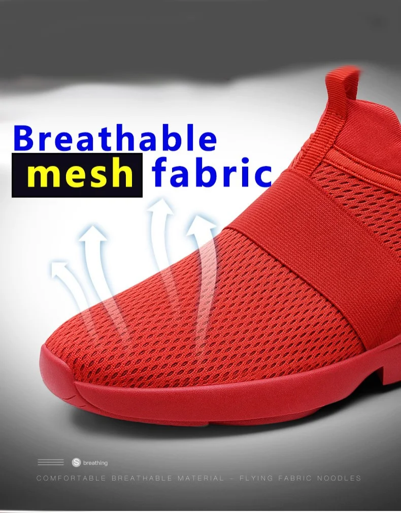 Red Shoes Mesh Casual Shoes Couple Lover Lightweight Running Shoes Big Plus Size Sneakers 46 Summer Breathabl Footwear (10)