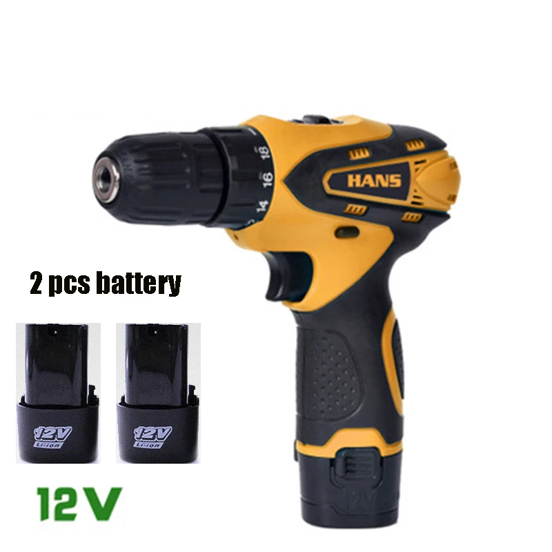 

12V Power Tools Cordless Drill Electric Mini Electric Drilling Two Speed Batteries Screwdriver Handheld Drill with Eu Plug