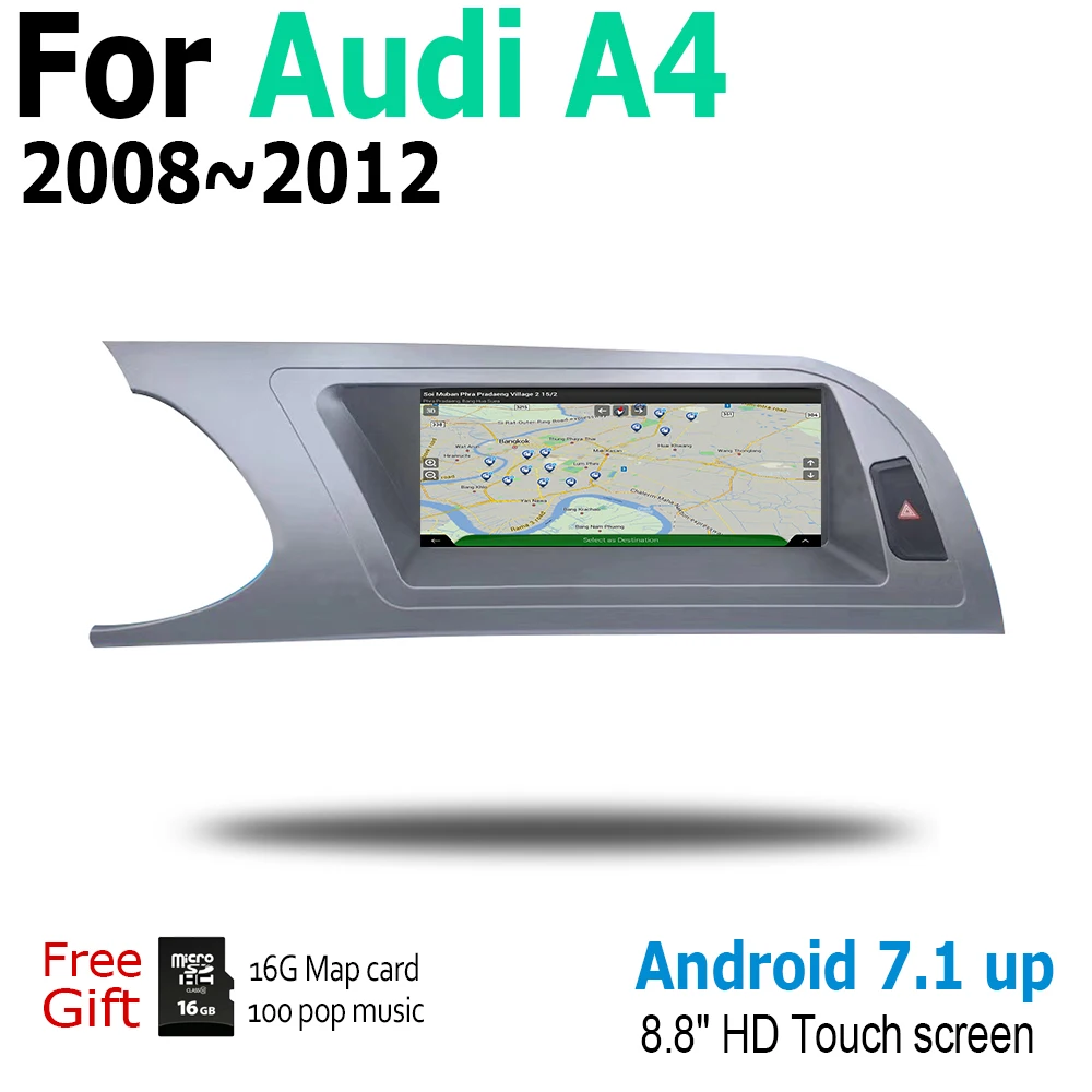 Discount 8.8" Android 2G RAM For Audi A4 8K 2008~2012 MMI GPS Touch Screen Multimedia Player Stereo Autoradio navigation original style 1 Discount 8.8" Android 2G RAM For Audi A4 8K 2008~2012 MMI GPS Touch Screen Multimedia Player Stereo Autoradio navigation original style 1