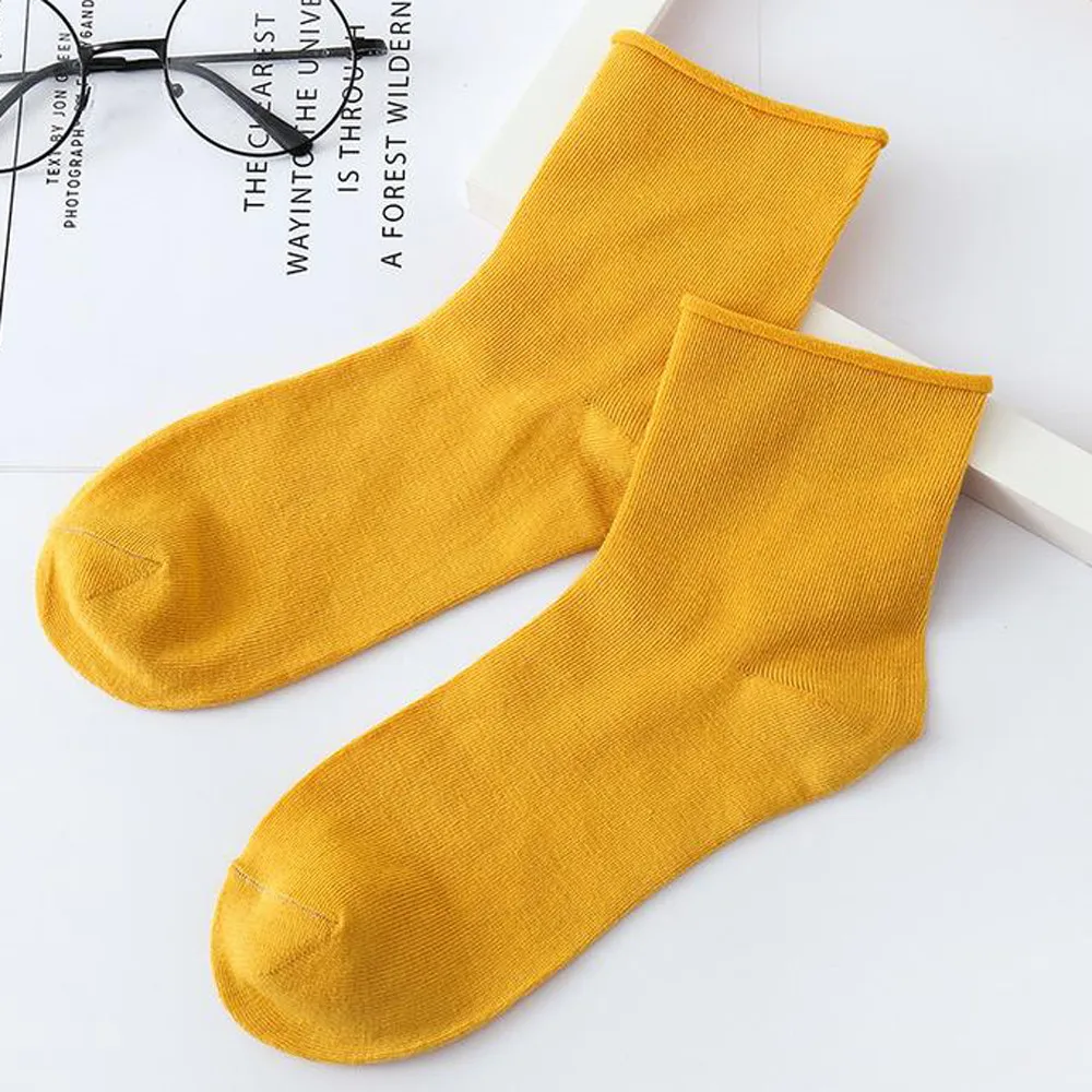 JACOSIN/женские зимние теплые носки; хлопковые однотонные Удобные однотонные Гольфы унисекс; модные носки для девочек; 20190311