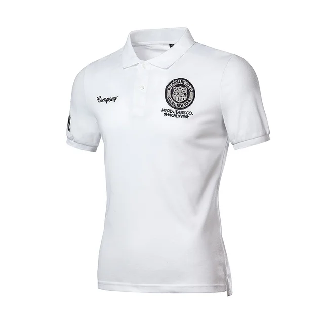 2017 New Brand Summer Cotton Lapel Men POLO Shirt Badge Short Sleeved Men European And American