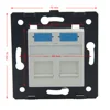 EU Standard Dual CAT6A RJ45 Female To Female Style Socket Wall Plate ► Photo 2/6