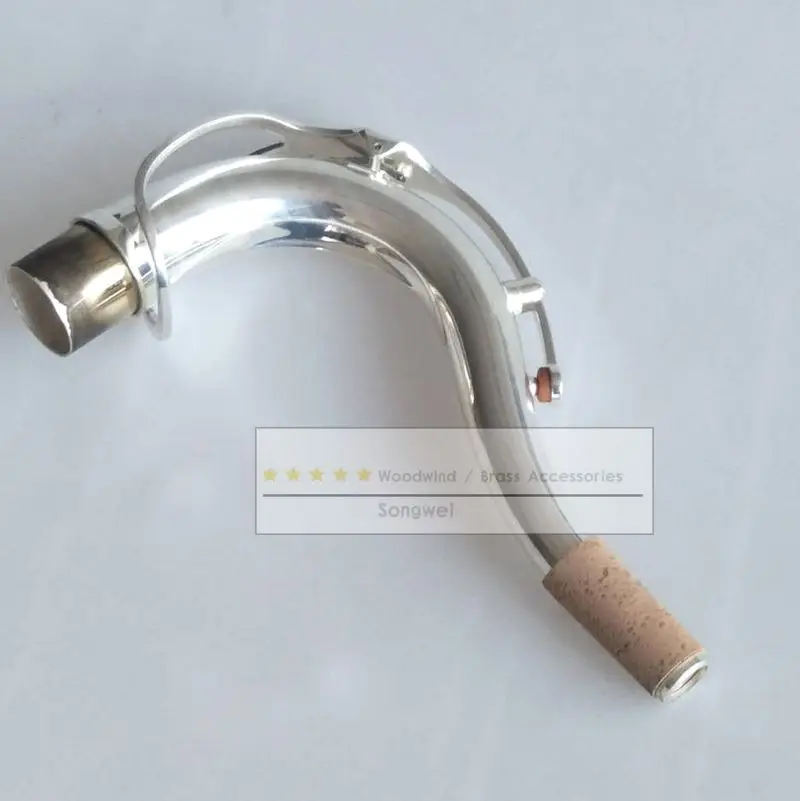 

Tenor Bb saxophone neck repair parts 27.5mm or 28mm Silver plated