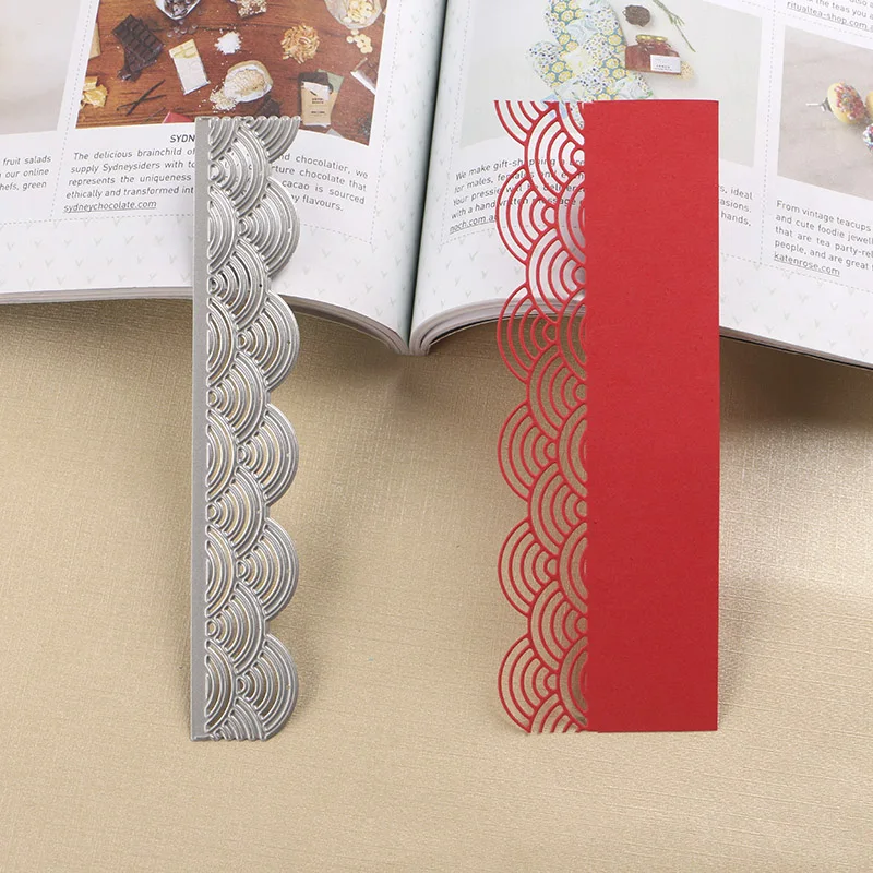 

DUOFEN METAL CUTTING DIES 110198 orient style wave border Stencils for DIY craft projects Scrapbook Paper Album paper decoration
