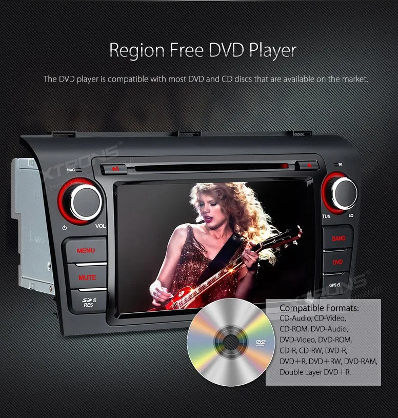 Sale XTRONS 2 din Car DVD Player 7 inch HD Touch Screen GPS Navigaton Steering Wheel CANbus For Mazda 3 2004 2005 2006 2007 2008 2009 11