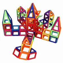 188PCS Set 3D Magnetic Building Blocks Model Kit Standard Size Magnet Constructor DIY Enlighten Bricks Educational