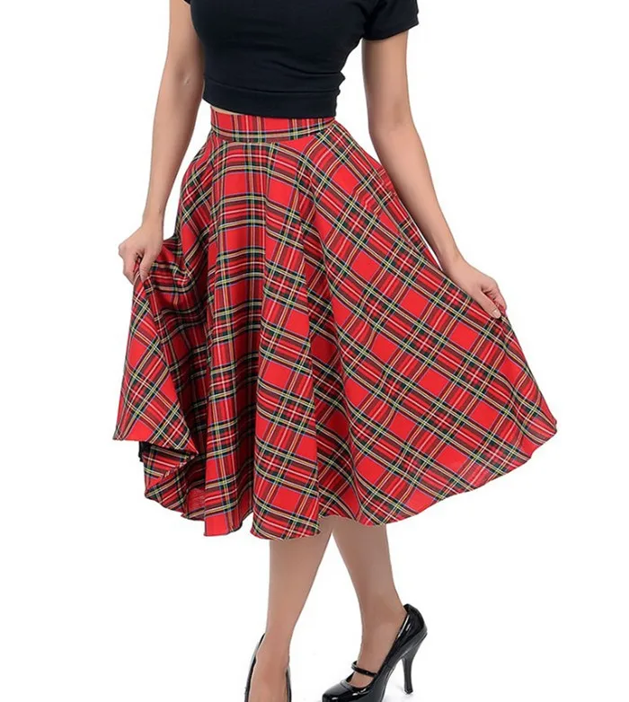 plaid skater skirt 50